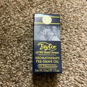 Unopened Taylor of Old Bond Street aromatherapy pre-shave oil